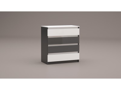 Скрин ЛЕО 4 (антрацит гланц/бяло гланц)